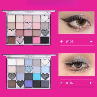 BIYA Bảng Phấn Mắt Mờ Ngọc Trai Lấp Lánh Sequin Màu Đất Nhiều Màu Khói Má Hồng Phấn Mắt