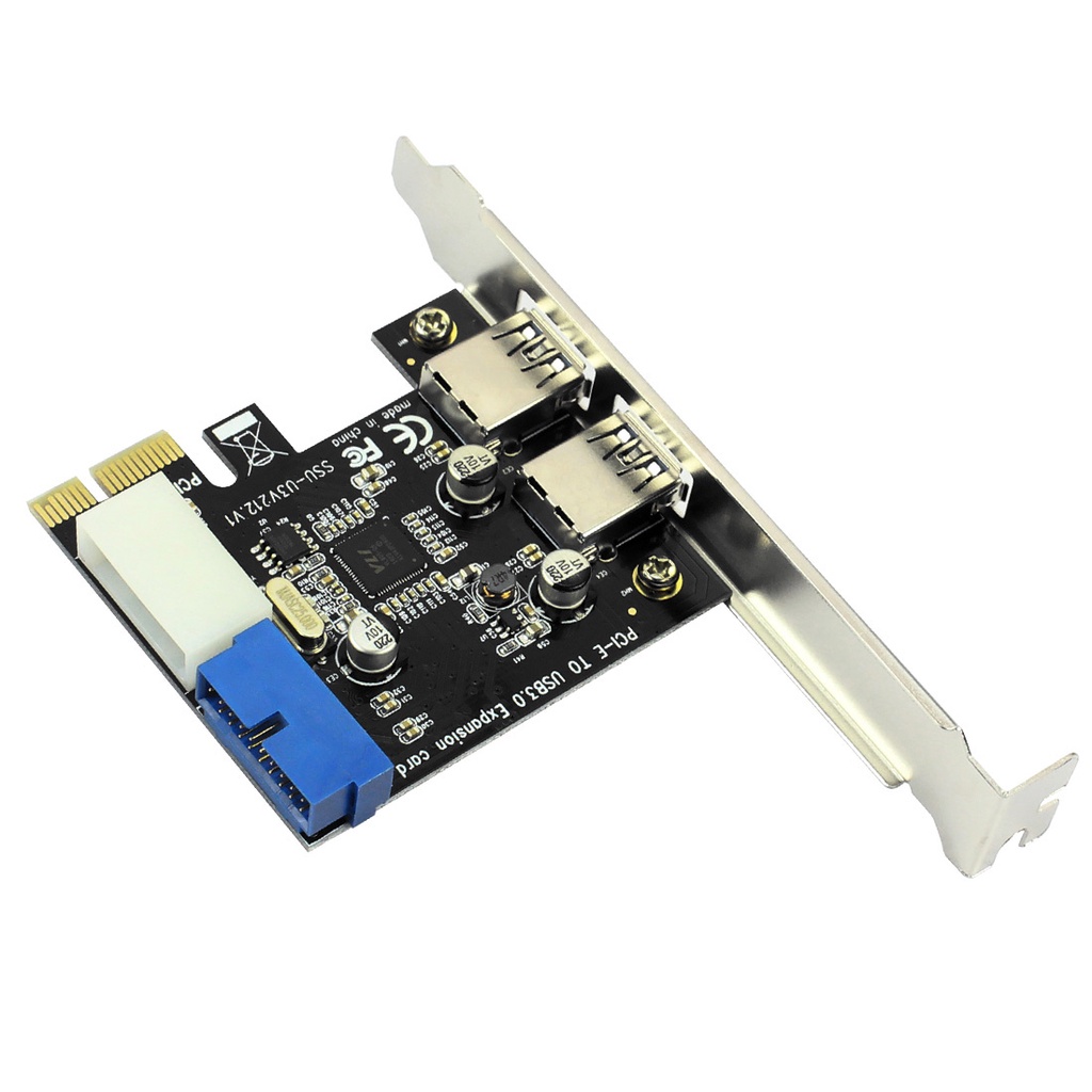 Bộ Chuyển Đổi usb 3 pcie 2 Cổng usb Sang pcie x1 20pin usb3.0 pcie Thẻ