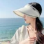 Mũ vành rộng chống nắng Nón hở chóp nửa đầu chống tia UV chất nhựa cứng form unisex nam nữ