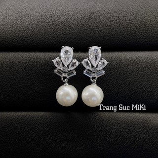 Bông tai dáng thả phong cách sang chảnh Trang sức Miki