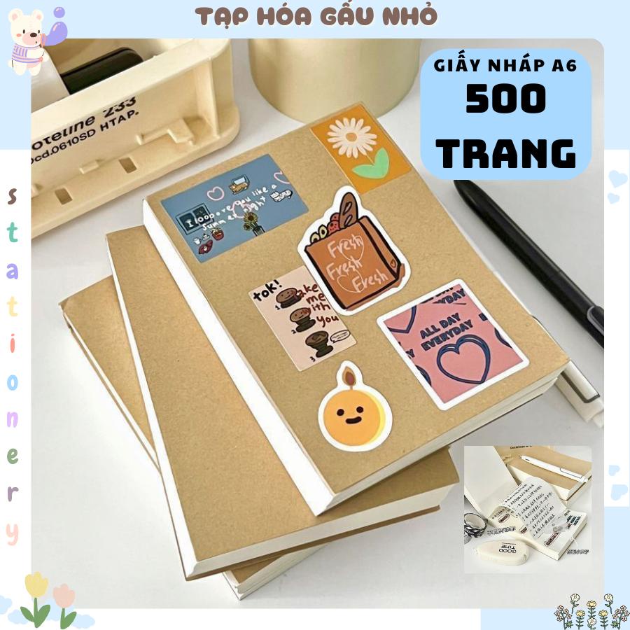 Tập giấy nháp A6 500 trang, giấy nháp siêu dày [taphoagaunho] | Shopee ...