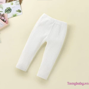 Quần Legging Lưng Thun Màu Trơn Đơn Giản Thời Trang Xuân Thu Cho Bé