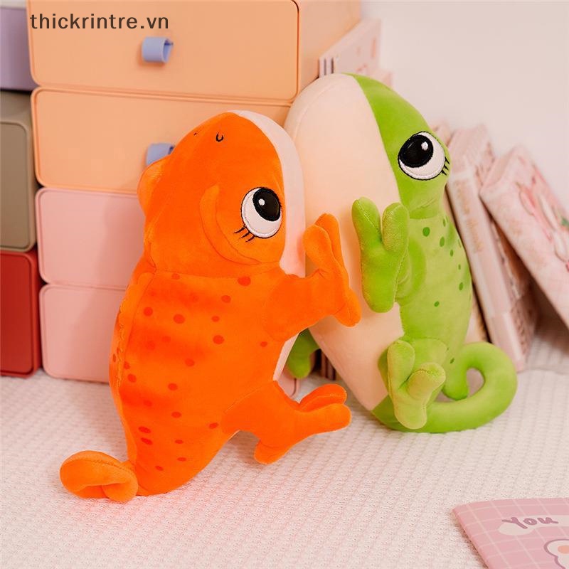 THI 30cm Hoạt Hình Chameleon Sang Trọng Đồ Chơi Trẻ Em Sáng Tạo Mô Phỏng Động Vật Bò Sát Nhồi Bông Quà Tặng VN