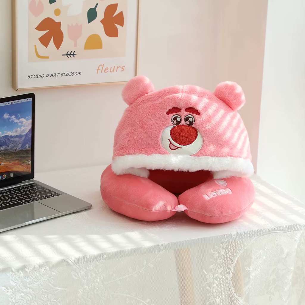 BH2 Sanrio Kuromi Lotso Stitch Hoạt Hình Dễ Thương Với Gối Cổ Hình Chữ U Xe Du Lịch Văn Phòng Ngủ Gối Hình Chữ U HB2