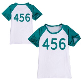 Pg Squid Game 456 áo khoác quần Áo thun vải cosplay cho trẻ em đồ thể thao