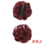 DELMER Tổng Hợp Chignon, Phần Mở Rộng Tóc Giả Tóc Lộn Xộn Tóc Xoăn Bun, Lông Tơ Đen Sóng Tóc Mảnh Nâu Vuốt Kẹp Bun Nữ
