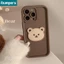 ibumpers Ốp Điện Thoại Iphone Cute Gấu Gâu 3D Ốp Lưng Dày Dặn Silicon Mềm Chống Bẩn Chống Sốc Cho iphone15 14 13 pro max 12 11 xs xr 7 8plus