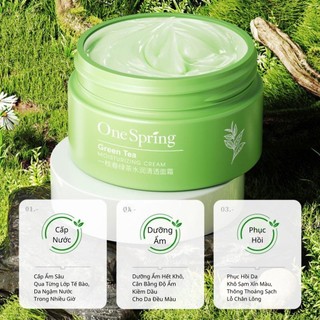 Kem Dưỡng Ẩm Tinh Chất Trà Xanh Thiên Nhiên Cấp Nước Cho Da Mịn Màng Hết Khô Sạm Xỉn Màu