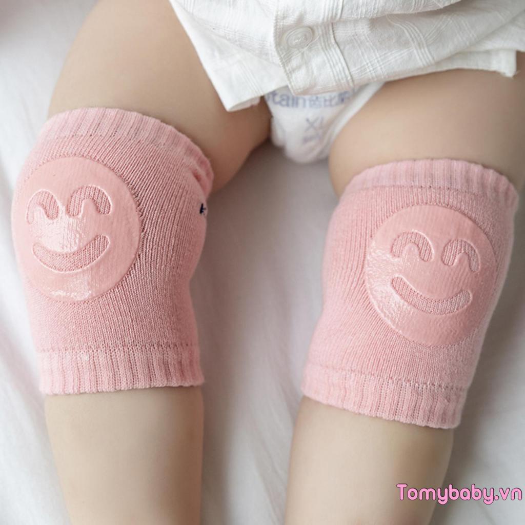 Miếng Lót Đầu Gối Cho Bé Bò Hoạt Hình Dễ Thương Họa Tiết Nụ Cười Chống Trơn Trượt Đan Đầu Gối Bảo Vệ Cho Bé Gái Bé Trai