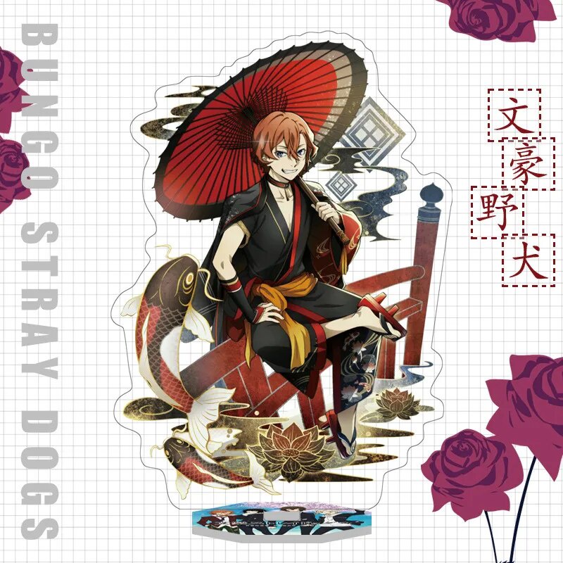 Mô hình Standee Bungo  Dogs Dazai Osamu Nakahara Chuuya Akutagawa~ Phụ kiện trang trí để bàn góc học tập
