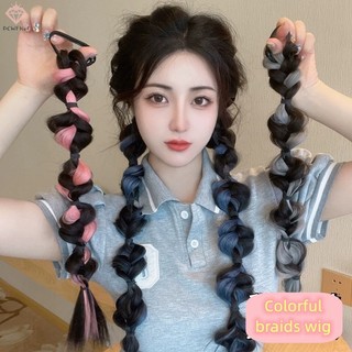 [Pcwffef] Tóc Giả Thắt Bím Đuôi Ngựa Nhiều Màu Sắc Thời Trang Phong Cách Hàn Quốc Dành Cho Nữ