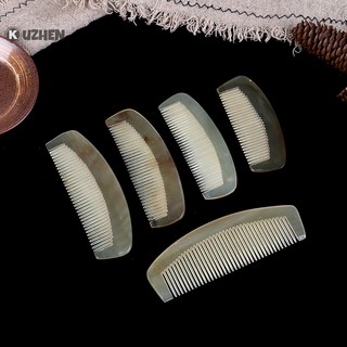1 Lược Chải Tóc Sừng Trâu Màu Hổ Phách Tự Nhiên Chống Tĩnh Điện Chăm Sóc Sức Khỏe