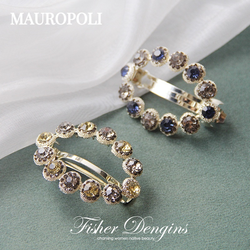 Mauropoli Kẹp Tóc Nữ Ngọc Trai, Kim Cương Giả, Nửa Buộc, Đơn Giản, Tinh Tế, Top Kẹp Ngang