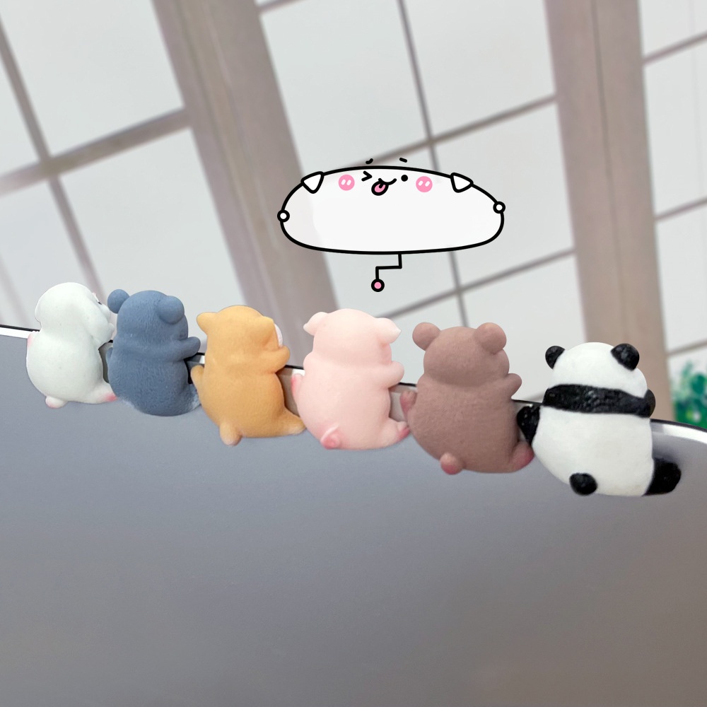 Mô Hình Trang Trí Màn Hình Máy Tính / Xe Hơi / Heo / Thỏ / Gấu Koala / Chó Koala Bằng Nhựa Resin Tự Dính Dễ Thương