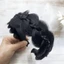 BORAGETE Braids Hairbands, Băng đô xoắn tóc giả chống trượt dành cho nữ, Phong cách cổ điển xương cá rộng đầu thủ công