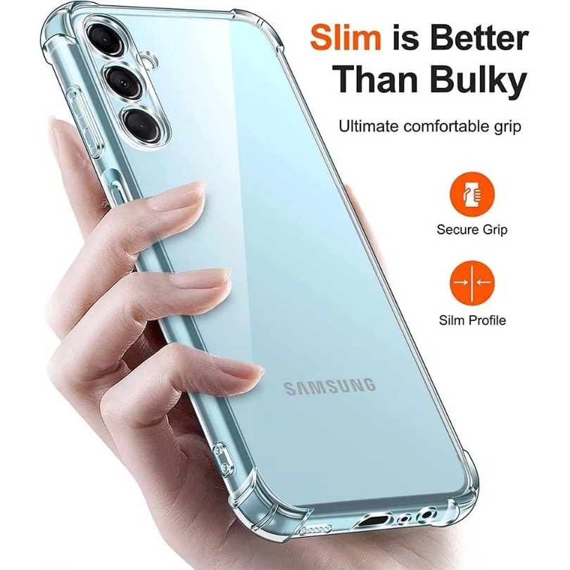 Ốp Điện Thoại Silicon Trong Suốt Chống Sốc Cho Samsung Galaxy S24 Plus Ultra A55 A35 A25 A15 A05 A05S M34 M54 M14 5G M13 F13