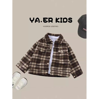 Áo Sơ Mi Bé Trai Dài Tay Thu Đông Kiểm Tra Áo Sơ Mi Trẻ Em Retro Màu Khóa Cardigan Phong Cách Mới Ve Áo Top Áo Bé Gái