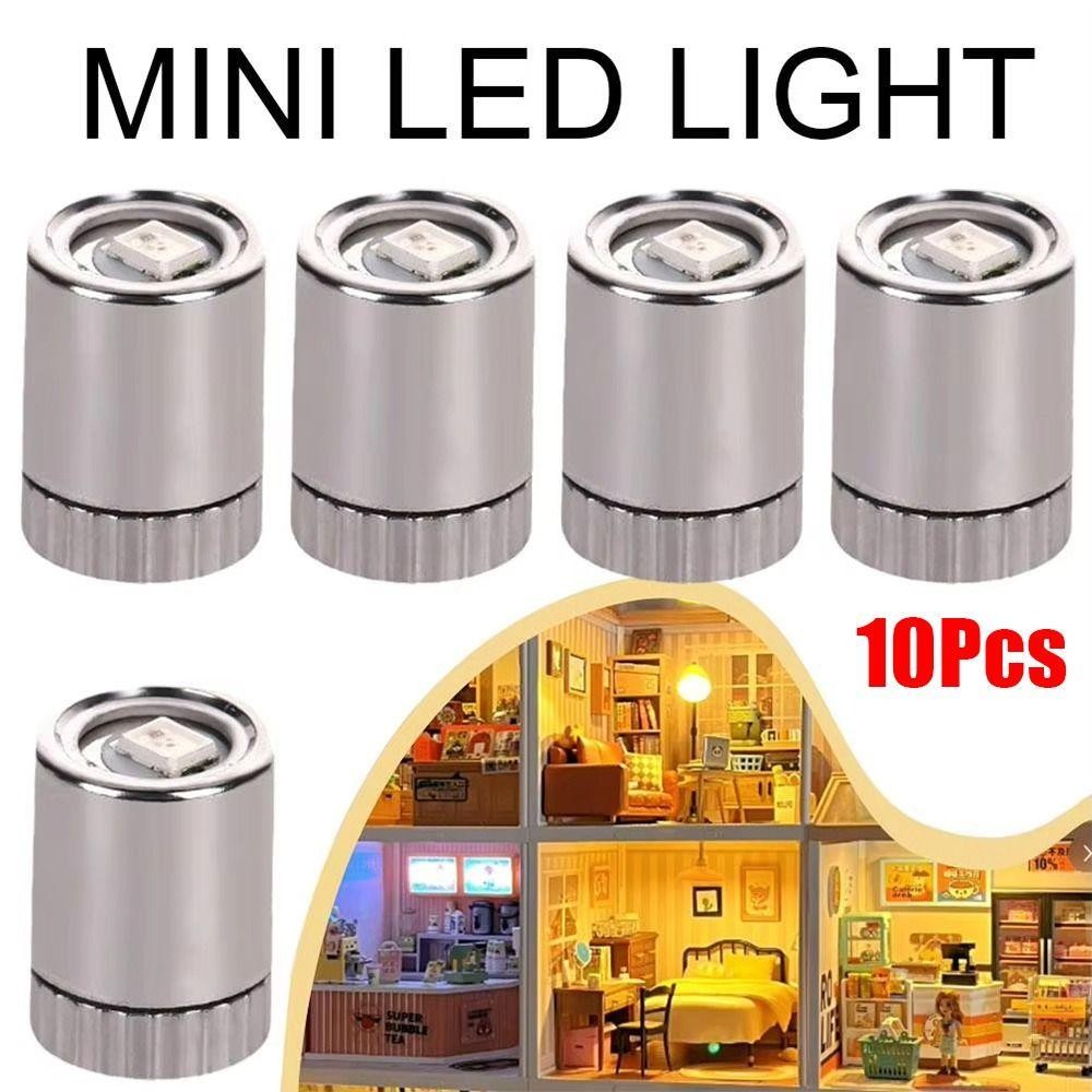 CATMALLER88 10 Đèn LED Mini, Bóng đèn nhỏ chạy bằng pin, Phụ kiện đồ chơi điện tử đầy màu sắc cho đế đèn lồng