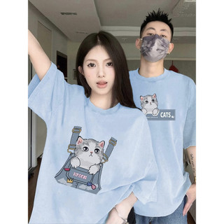 Áo thun unisex cotton tay ngắn cổ tròn in độc đáo cho cặp đôi nam nữ