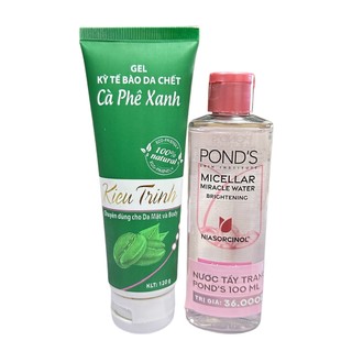 Combo 2 món làm sạch da : 1 Chai nước tẩy trang 100ml + 1 Tuýp Tẩy tế bào toàn thân