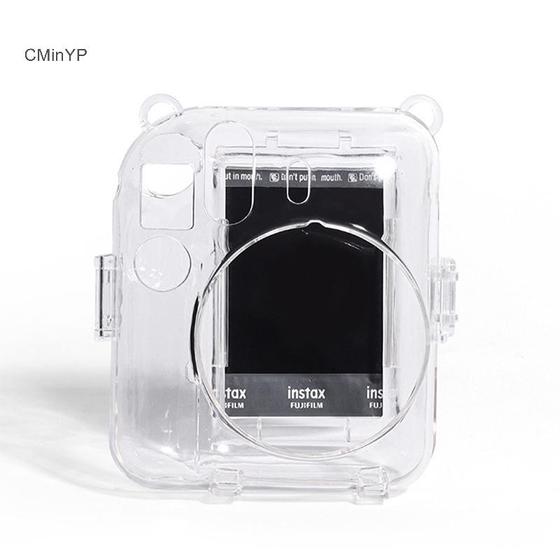 Cyp cho Fujifilm Instax 12 Vỏ máy ảnh Túi đựng bảo vệ trong suốt có dây đeo vai Túi lưu trữ vinh quang