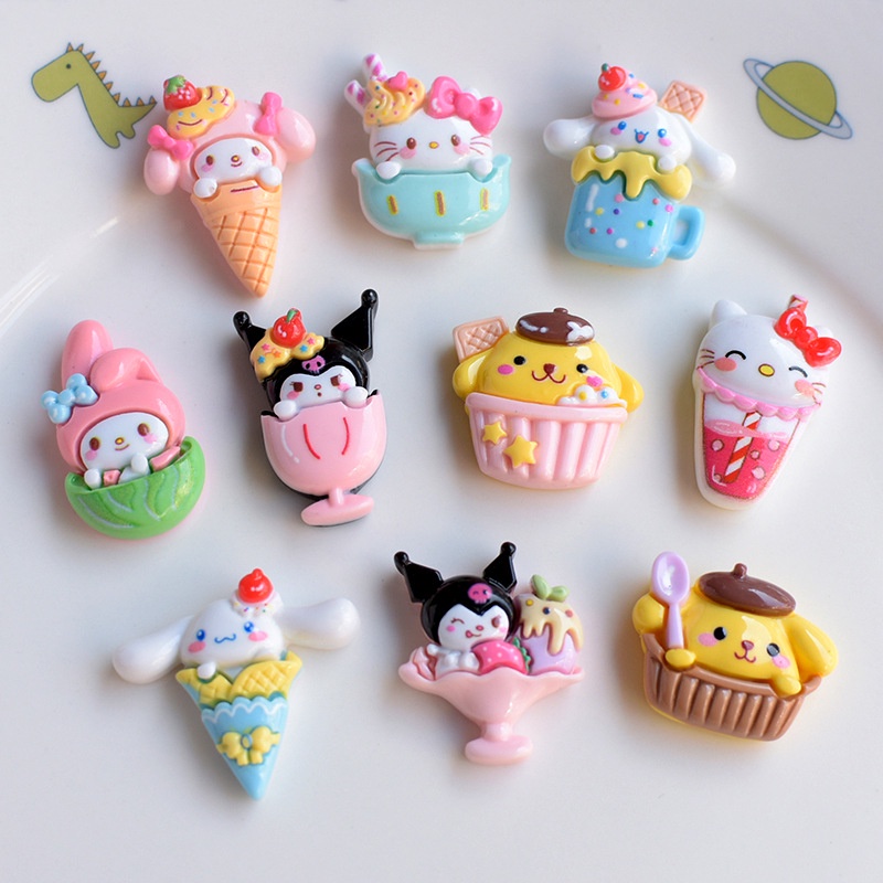 Phụ kiện khóa Crocs Sanrio hoạt hình, DIY sáng tạo, có thể tháo rời, trang trí mũ tai, phù hợp nhiều loại giày