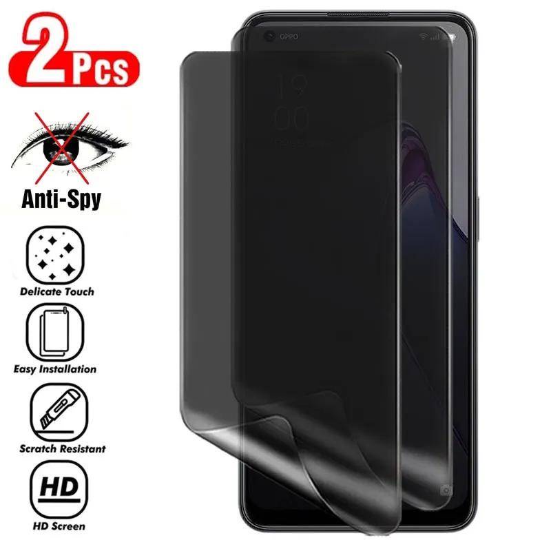 Dành Cho OPPO F19 Plus F21 F19 F17 A2 A1 Pro A98 A77s F23 F19s Chống Gián Điệp Riêng Tư Hydrogel Phim Bảo Vệ Màn Hình Cho OPPO A95 A93 A93s A78 A77 A58 A38 A1 4G 5G
