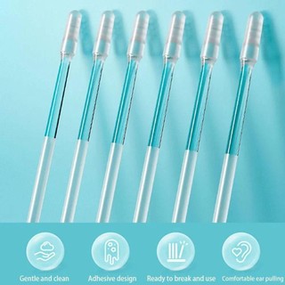 Gail 24 Cái / hộp Đùi tai dùng một lần, Que tẩy ráy tai dính silicon nhỏ / lớn, Dụng cụ tẩy ráy tai mềm mại dành cho người lớn tuổi Trẻ em trưởng thành