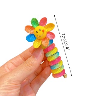 Colorful Ponytail Hair Bands for Girls Fun Telephone Wire Design Hair Tie Decor