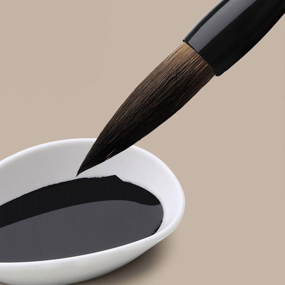 Bàn chải viết kịch bản DELMER, Bàn chải thư pháp Bàn chải sơn nghệ thuật, Tay cầm bằng gỗ chuyên nghiệp Bàn chải thư pháp sắc nét tóc sói Nghệ sĩ