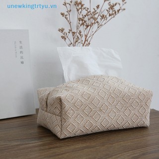 Unewtyu Hộp Đựng Khăn Giấy Bằng Vải Lanh cotton Phong Cách Bắc Âu