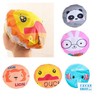 Mũ Tắm Trùm Tóc Chống Nước, Nón Tắm Ủ Tóc Hình Thú Dễ Thương Xinh Xắn ( giao màu ngẫu nhiên ) GD762-mutrumtoc