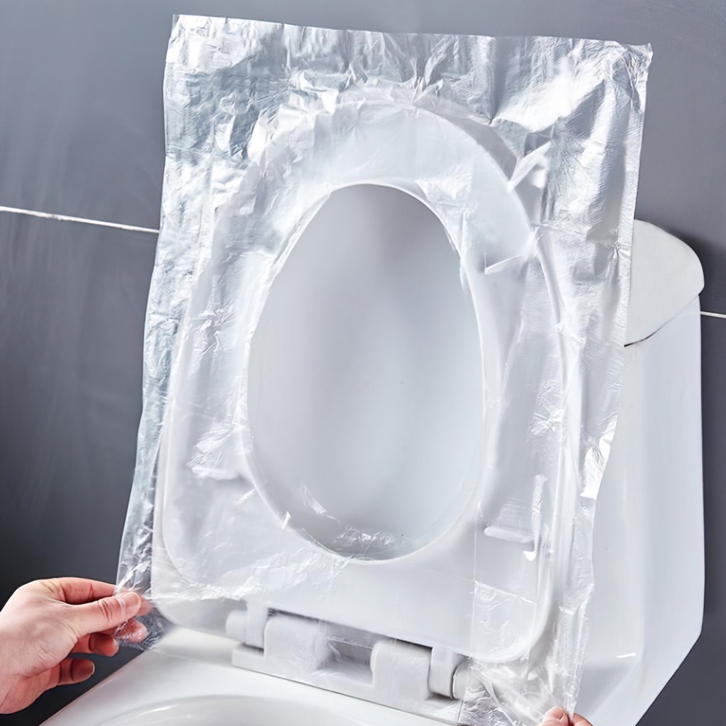 Giá sỉ - Túi 50 miếng lót bồn vệ sinh du lịch, Tiện Lợi, Vô Trùng, Sạch Sẽ, Không Thấm Nước - FETA