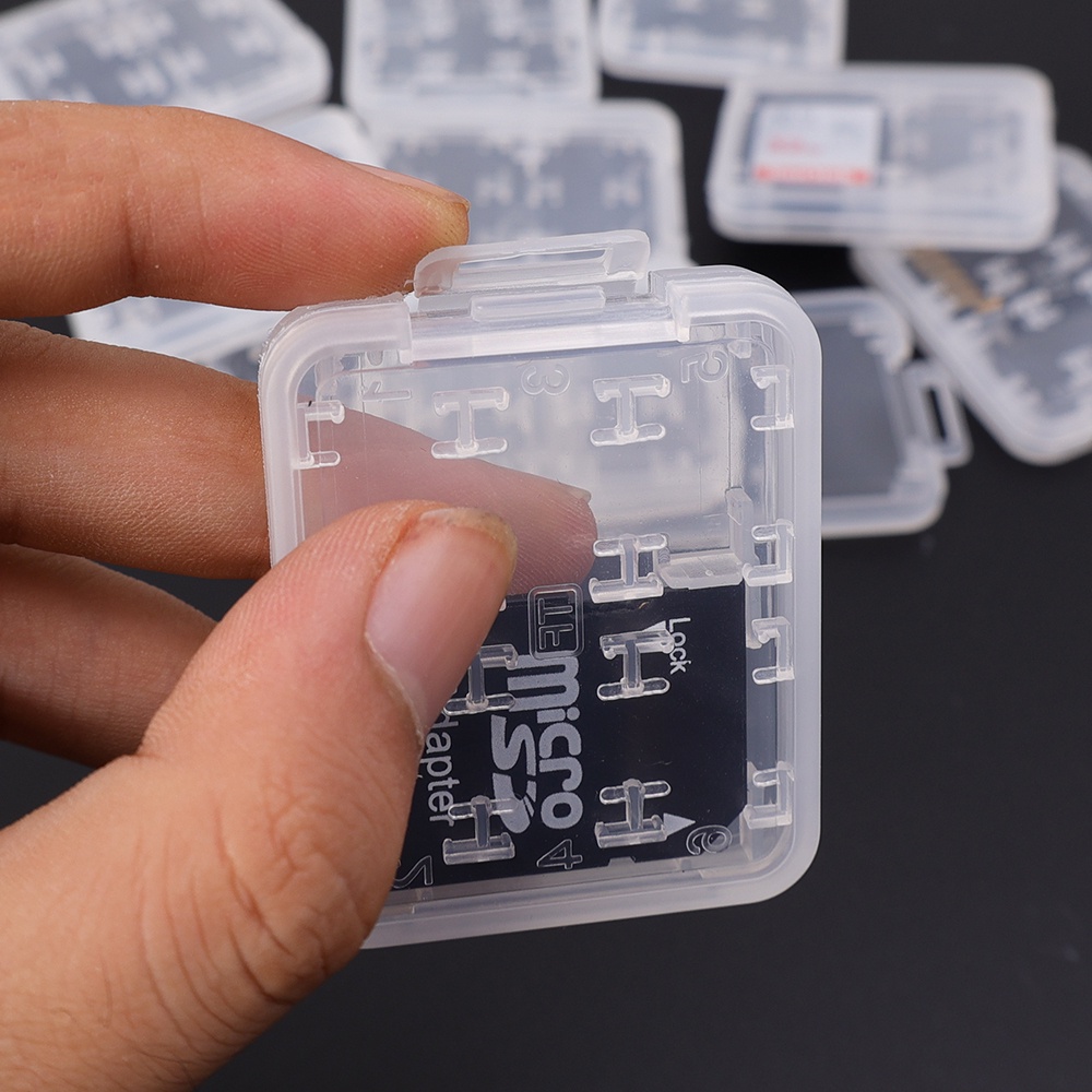 Hộp Đựng Thẻ Nhớ micro sd / Thẻ Nhớ mini sdhc tf ms 8 Trong 1 Mang Đi Du Lịch Tiện Lợi Ốp
