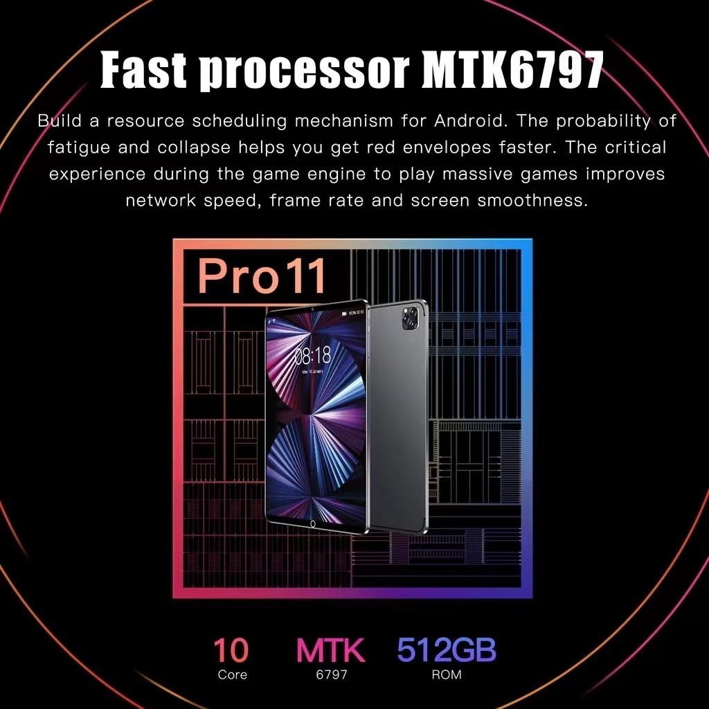 SANSUNG Máy tính bảng mới 12GB+512GB 11.2inch Galaxy máy tính bảng học văn phòng giải trí giá rẻ tablet pc thẻ sim kép