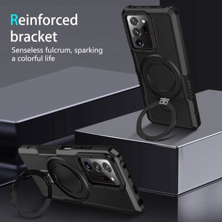 Dành Cho Samsung Note 20 Ultra 5G Ốp điện thoại Có Giá Đỡ Nhẫn PC Cứng Lưng Mềm TPU Edge Quân Sự Cấp Chống Rơi Chống Sốc Mỏng Bao