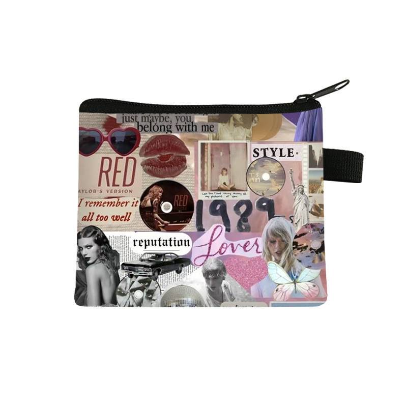 YT2 Ví đựng tiền xu Taylor Swift Túi thay đổi Túi xách nữ thời trang túi đựng thẻ polyester TY2