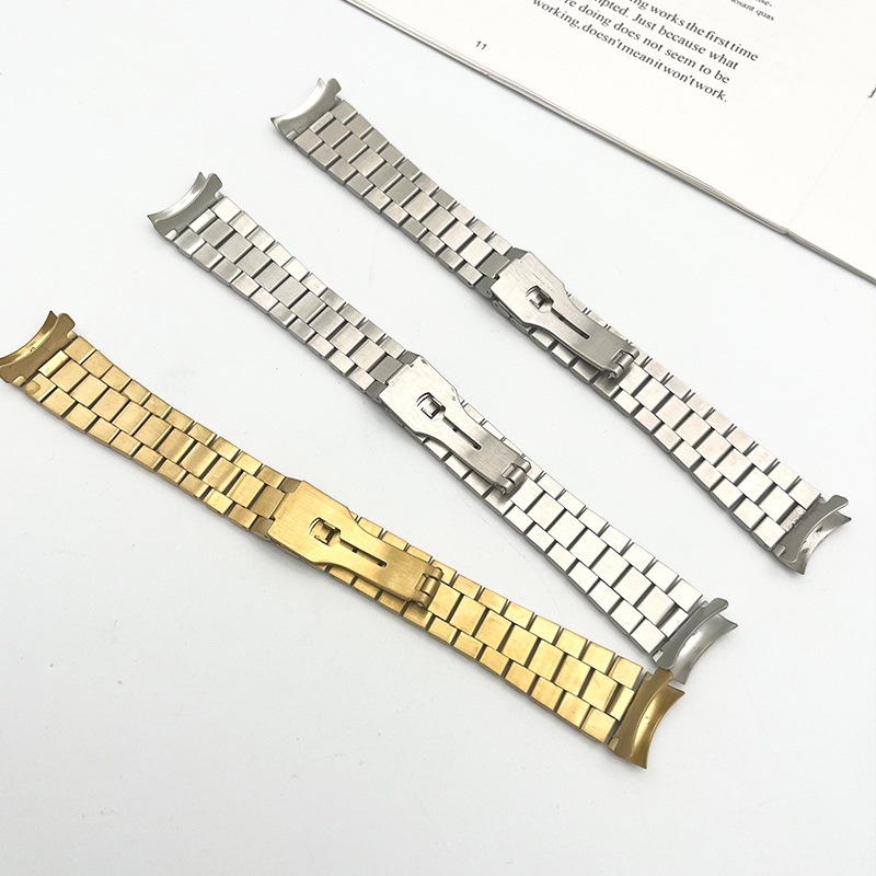 Dây Đeo Đồng Hồ Bằng Thép Không Gỉ 20mm 3 Hạt Chuyên Dụng Cho rolex