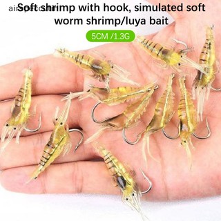 Airspecutin 1 Cái Mềm Có Móc 1.3g4cm Mềm Giun Giả Đường Chạy Mồi Giả Bionic Mồi Câu Cá Mồi Warbler Bass Mồi Câu Cá EN