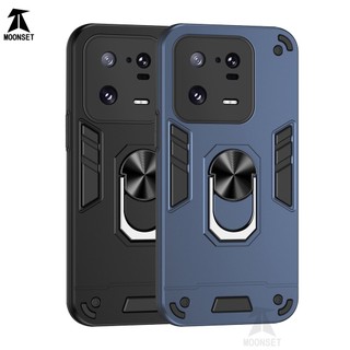 Ốp Điện Thoại Cứng Viền TPU Dẻo Mỏng Nhẹ Kèm Giá Đỡ Nhẫn Từ Tính Chống Sốc / Rơi Cho Xiaomi 13 Pro 5G
