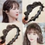 BORAGETE Braids Hairbands, Băng đô xoắn tóc giả chống trượt dành cho nữ, Phong cách cổ điển xương cá rộng đầu thủ công