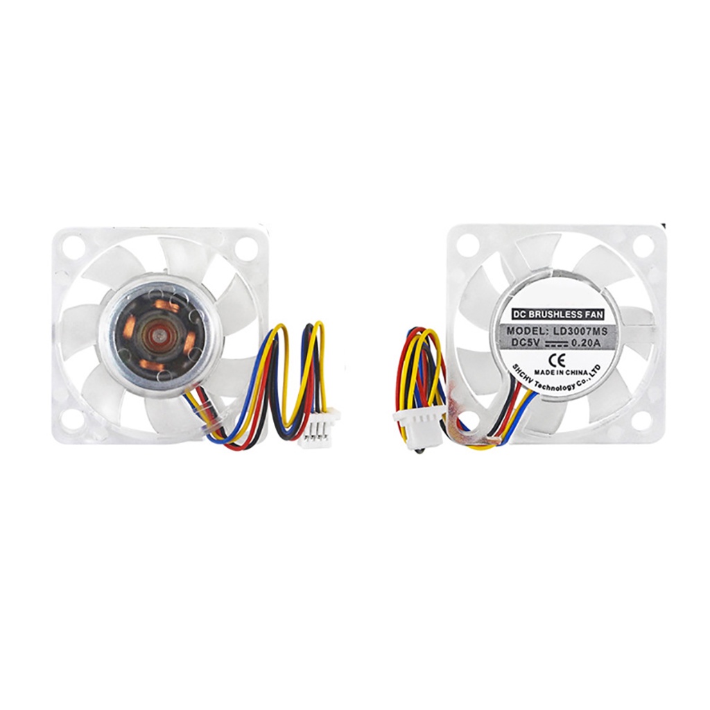 Quạt Tản Nhiệt Không Chổi Than DC5V 4Pin Cho Raspberry Pi 5 PWM 30x30x7mm Với Đầu Nối 4-pin JST Pi5