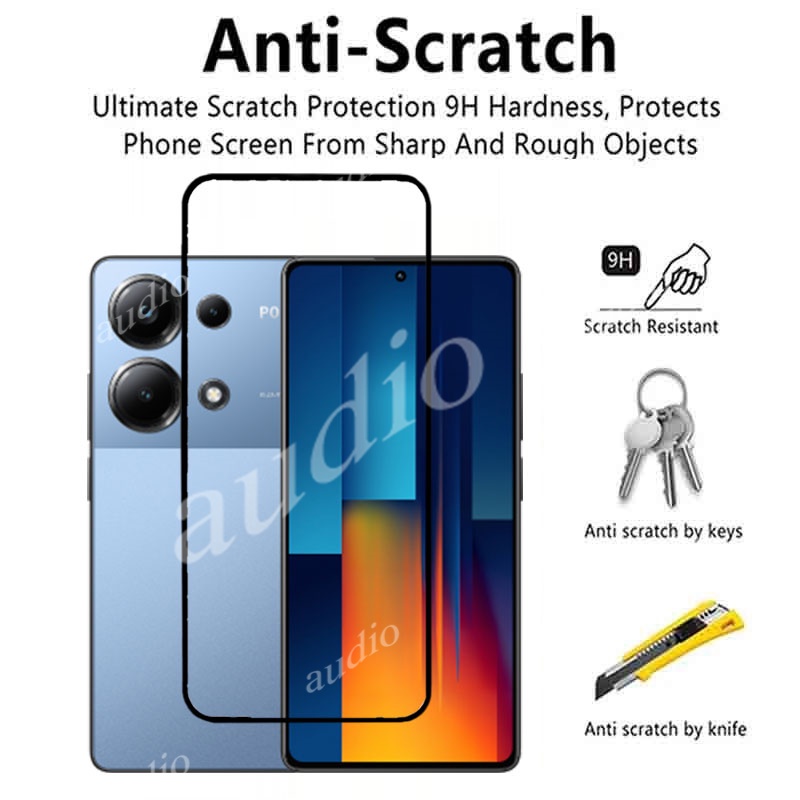 3 Kính Cường Lực Cho Poco m6 Pro M6Pro 4G 2024 Bảo Vệ Màn Hình Điện Thoại Vỏ Kính Bảo Vệ Phim Cho Poco m6 Pro 6M Pro PocoM6 Pro PocoM6Pro 4G 9H HD Chống Trầy Xước
