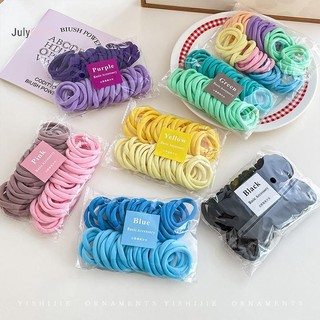 Nhẫn khăn JULYHOT, dây buộc tóc co giãn cao cho bé gái, không làm tổn thương tóc