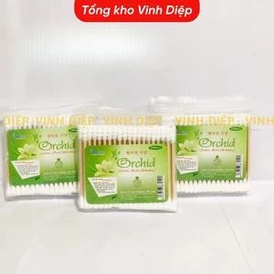 Tăm Bông Cán Gỗ Orchid Người Lớn và Trẻ em Xuất Hàn 100 que - Tổng Kho Vinh Diệp