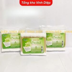 Tăm Bông Cán Gỗ Orchid Người Lớn và Trẻ em Xuất Hàn 100 que - Tổng Kho Vinh Diệp