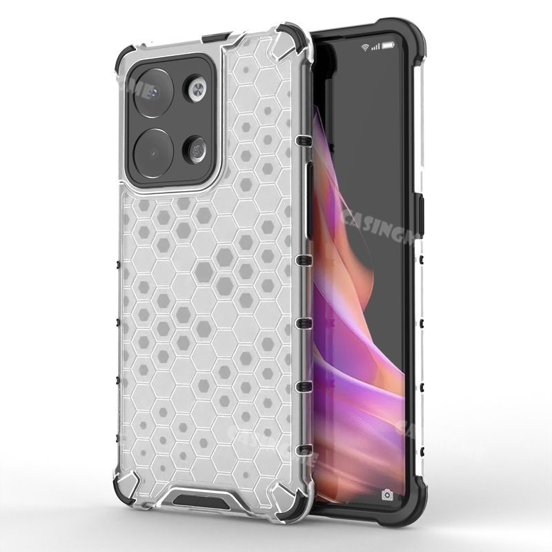 Chống Sốc Ốp Điện Thoại tpu + pc Trong Suốt Họa Tiết Tổ Ong Cho oppo reno8 reno7 reno 9 8 7 z 8z 7z reno8z reno7z pro 5g 4g