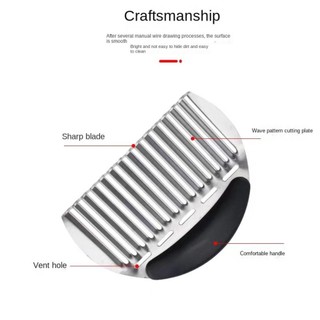 Máy cắt khoai tây DWELLCO, Máy thái khoai tây hạng nặng bằng thép không gỉ, nếp nhăn có tay cầm Máy xay rau gợn sóng