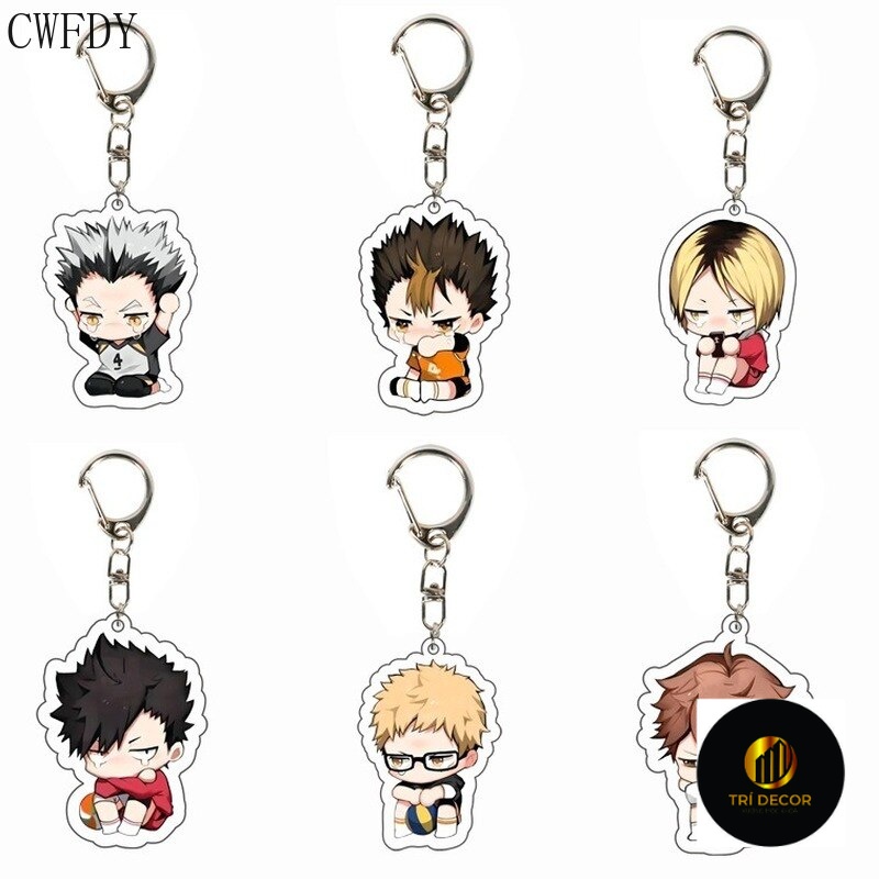 Móc khoá Anime Volleyball Boy Keychain Haikyuu!! Key Chain Haikyuu Kageyama Hinata Kenma Kozume Acrylic Figure
