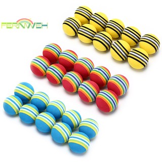 Bộ 10 Bóng golf Bằng Xốp Họa Tiết Kẻ Sọc Dùng Luyện Tập